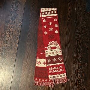 Maker's Mark Red and White Holiday Scarf